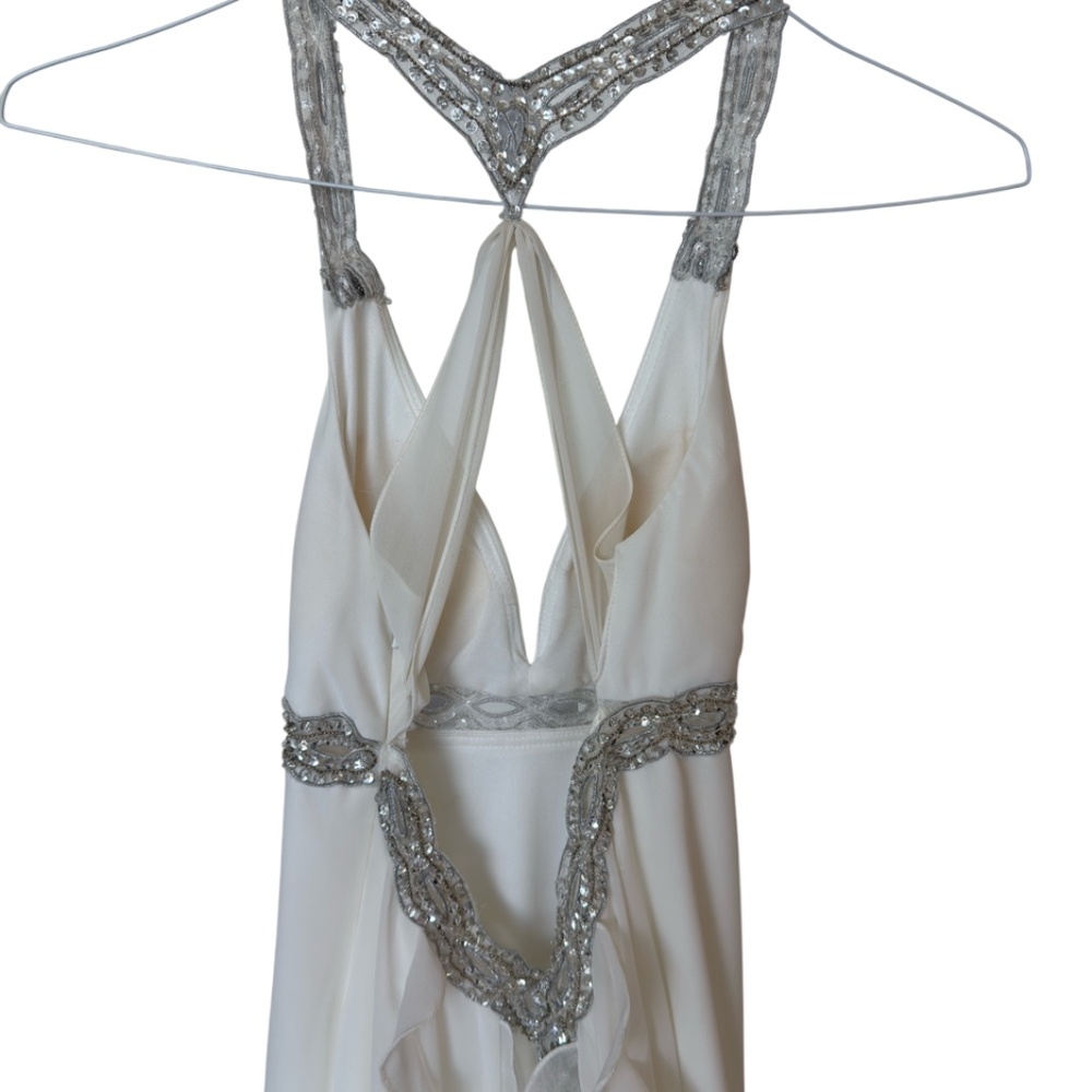 Blondie Nites White Evening Dress Size 3 - Picture 4 of 8